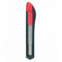 Нож канцелярский START 18мм, пласт. корпус, мех. фиксатор лезвия, блистер, серый с красным
