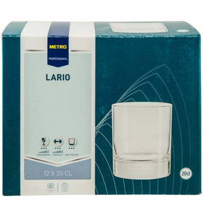 Набор стаканов Metro Professional Lario для виски 200мл 12шт