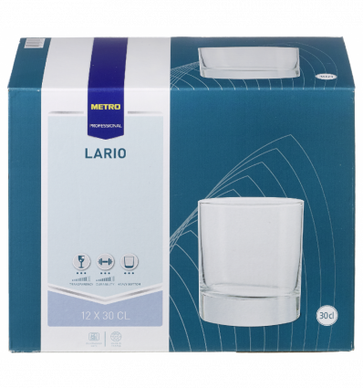 Набір склянок Metro Professional Lario для віскі 300мл 12шт