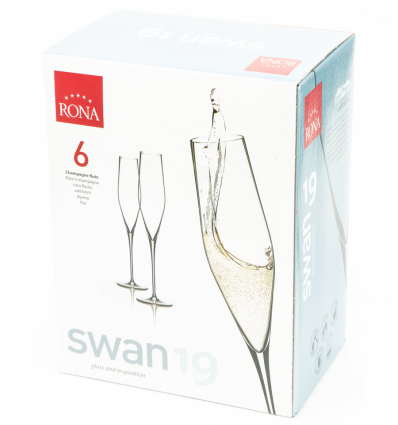 Набір келихів Rona Swan для шампанського 190мл 6шт