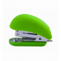 Степлер пластиковый МИНИ, RUBBER TOUCH, 12 л., (скобы №24 26), 66x30x46 мм, светло-зеленый