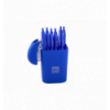 Степлер пластиковый МИНИ, RUBBER TOUCH, 12 л., (скобы №24 26), 66x30x46 мм, синий