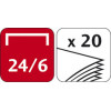 Степлер ADVANCED METAL, металлический, 25л., (скобы №24/6, 26/6), серебристый ( MP.354510 )