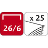 Степлер ADVANCED METAL, металлический, 25л., (скобы №24/6, 26/6), серебристый ( MP.354510 )