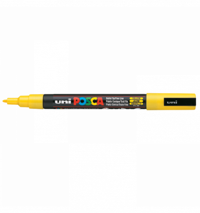 Маркер POSCA, 0.9-1.3мм, пишет желтым ( PC-3M.Yellow )