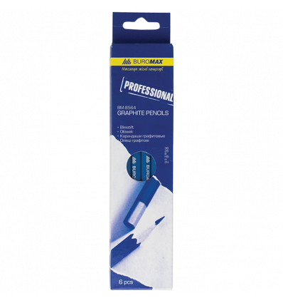 Набір олівців PROFESSIONAL MIX, синій корпус, карт. коробка 6 шт. ( BM.8564 )