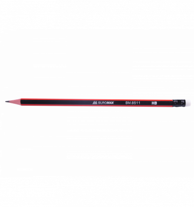 Олівець графітовий ORANGE LINE, НВ, з гумкою,трикутний, з помар. смужкою, туба 20 шт.