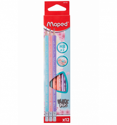 Олівець графітовий BLACK PEPS, HB, з ластиком, PASTEL ( MP.851730 )