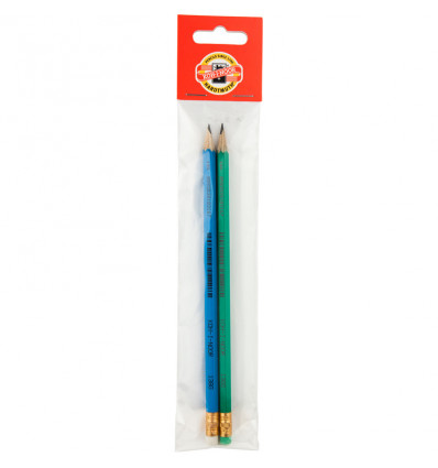 Олівець графітний ASTRA, НВ, гумка (полібег 2 шт)
