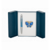 Набір подарунковий "Papillon": ручка кулькова + гачок д/ сумки, синій