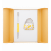 Набір подарунковий "Sense": ручка кулькова + гачок д/ сумки, жовтий