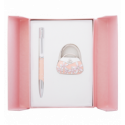 Набір подарунковий "Sense": ручка кулькова + гачок д/ сумки, рожевий