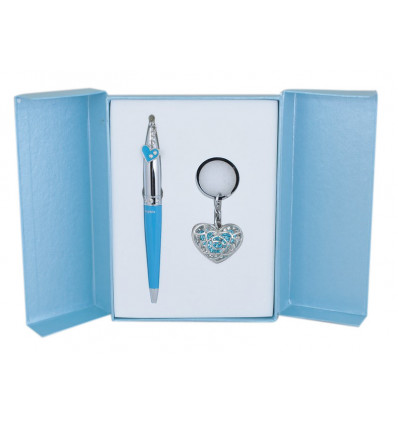 Набор подарочный "Miracle": ручка шариковая + брелок, синий