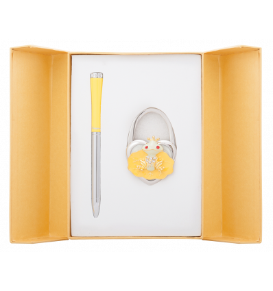 Набор подарочный "Fairy Tale": ручка (Ш) + крючек д/ сумки, желтый