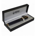 Комплект ручок (перо+ролер) в подарунковому футлярі L, перлинно-чорний