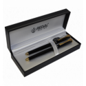 Комплект ручок (перо+ролер) в подарунковому футлярі L, чорний