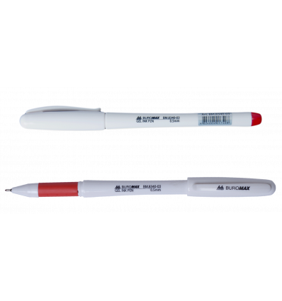 Ручка гелевая SYMPHONY, 0,5 мм, резиновый грип, пласт. корпус, красные чернила