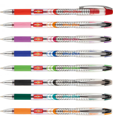 Шариковая ручка UNIMAX Ultraglide набор 8 шт ассорти