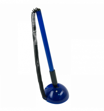 Кулькова ручка BUROMAX BLUE DeskPen L2U на підставці 0.7мм синя
