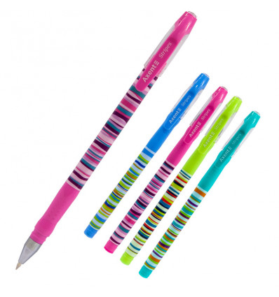 Кулькова ручка Stripes AB1049-10-A синя 0.5мм