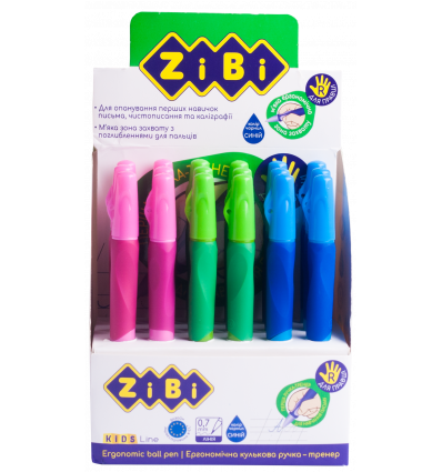 Кулькова ручка ZIBI KIDS Line для правші синя