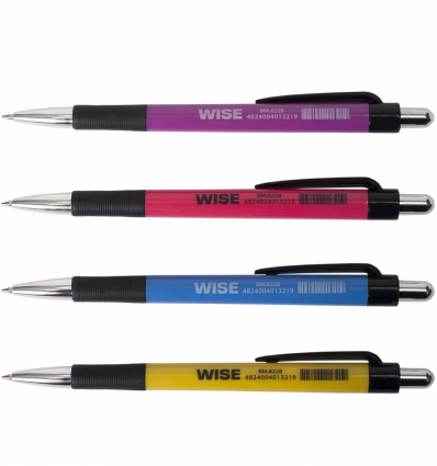 Шариковая ручка BUROMAX WISE автоматическая 0.7мм синяя