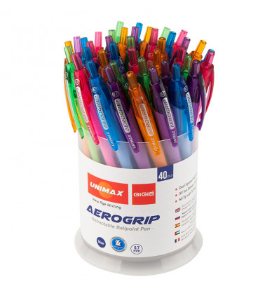 Кулькова ручка UNIMAX Aerogrip-2 автоматична синя