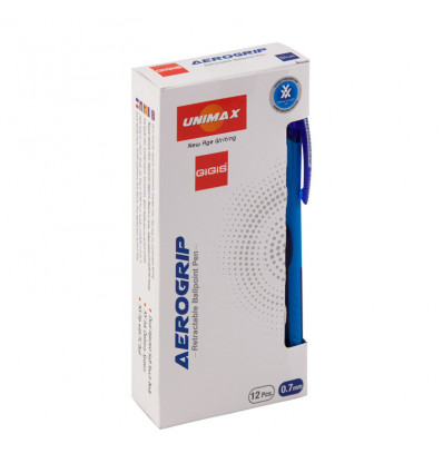 Кулькова ручка UNIMAX Aerogrip автоматична синя ( UX-136-02 )