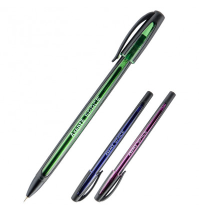Ручка масляная Space Axent AB1087-02-A, синяя
