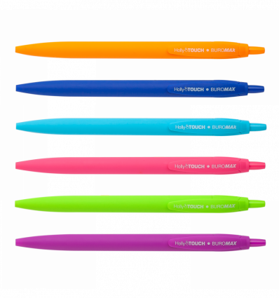 Ручка масляная автоматическая HOLLY TOUCH, RUBBER TOUCH BM.8271, 0,7 мм, синяя