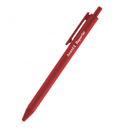Ручка масляна автоматична Axent Reporter AB1065-06-A, червона, 0.7 мм