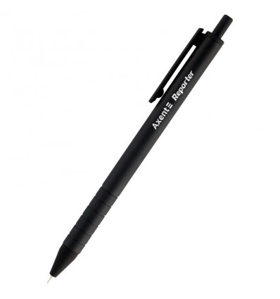 Ручка масляная автоматическая Axent Reporter AB1065-01-A, черная, 0.7 мм