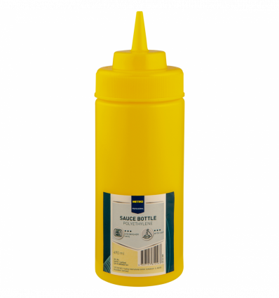 Пляшка Metro Professional для кетчупу жовта 490мл