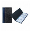 Визитница с впаянными файлами Axent 2502-02-A Xepter, 80 визиток, синяя
