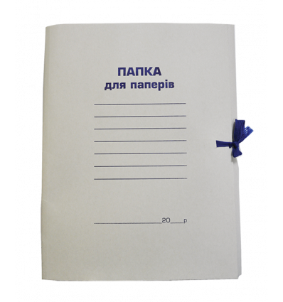 Папка на зав'язках, А4, картон 0,41 мм, цільнокроєна ( BM.3357 )