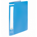 Папка пластиковая с 10 файлами, JOBMAX, А4, синяя