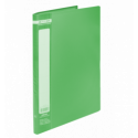 Папка пластиковая с 20 файлами, JOBMAX, А4, зеленая