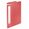 Папка пластикова з 20 файлами, JOBMAX, А4, червона
