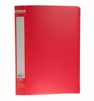 Папка пластиковая с 30 файлами, JOBMAX, А4, красная