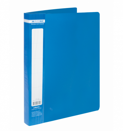 Папка пластикова з 60 файлами, JOBMAX, А4, синя