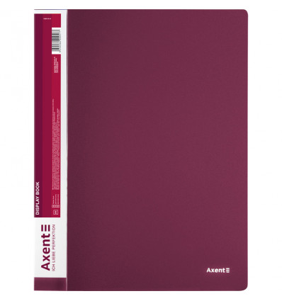 Дисплей-книга Axent 1060-04-A, А4, 60 файлiв, бордова