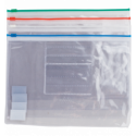 Папка - конверт, на блискавці zip-lock, А5, глянцевий прозорий пластик, асорті ( BM.3947-99 )