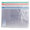 Папка - конверт на молнии zip-lock, А5, глянцевый прозрачный пластик, цветная, ассорти (BM.3947-99)