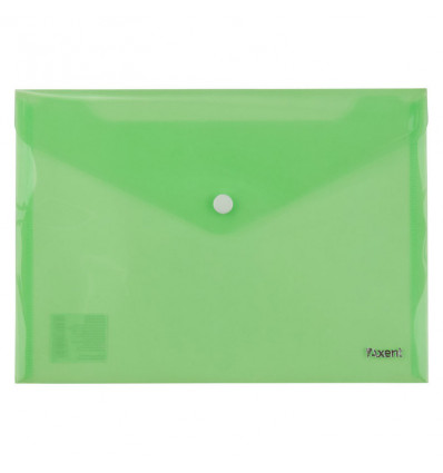 Папка на кнопці Axent 1522-25-A, A5, прозора, зелена