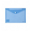 Папка на кнопці Axent 1522-22-A, A5, прозора, синя