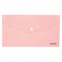Папка-конверт на кнопке Axent Pastelini 1414-10-A, розовая