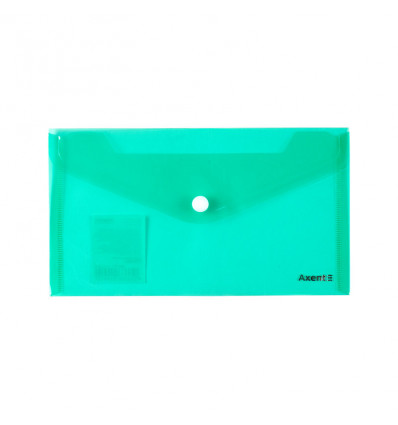 Папка-конверт на кнопці Axent 1414-20-A, DL, прозора, асортимент кольорів