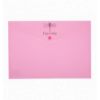 Папка-конверт на кнопке FAVOURITE, PASTEL, A4, розовая
