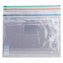 Папка - конверт, на блискавці zip-lock, А4, глянцевий прозорий пластик, кольорова, асорті ( BM.3946-