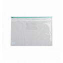 Папка - конверт, на блискавці zip-lock, А4, глянцевий прозорий пластик, зелена ( BM.3946-04 )